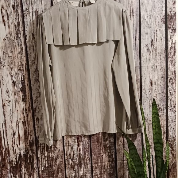 80s Vintage gray blouse - Picture 7 of 11